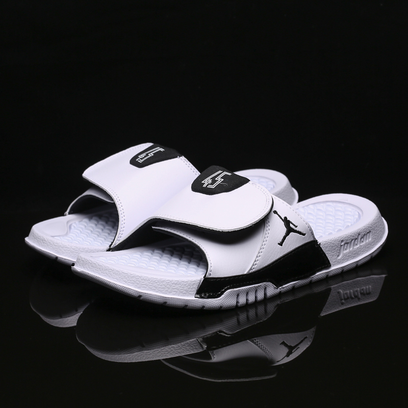 Women Air Jordan Hydro XI Retro Black White Sandal - Click Image to Close